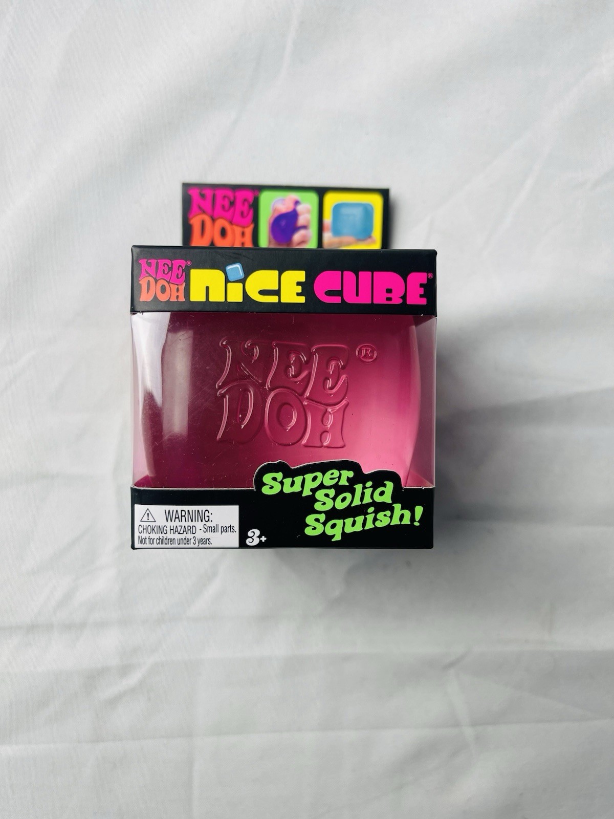 Nee Doh NiceCube PINK Super Solid Squish Fidget Toy Brand New NeeDoh nice cube