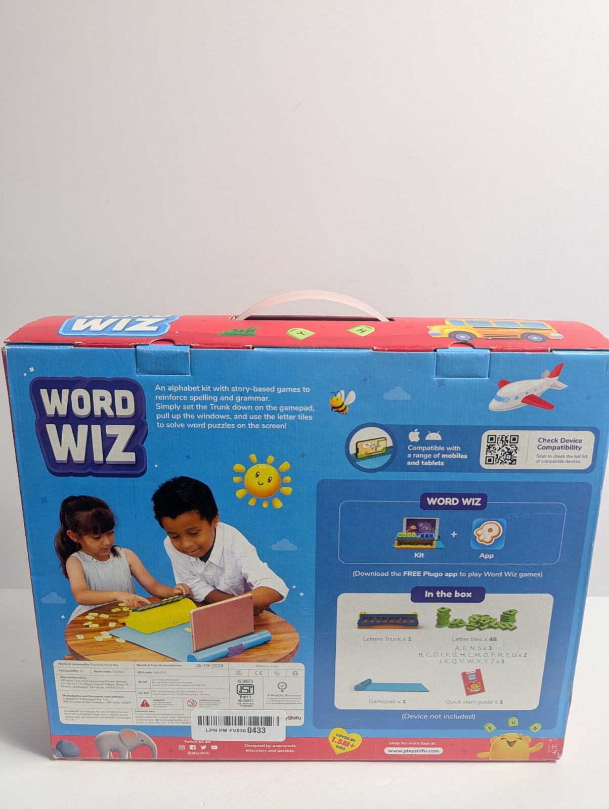 PlayShifu Word Wiz – Smart Kit to Learn Spelling & Grammar – Ages 4-10