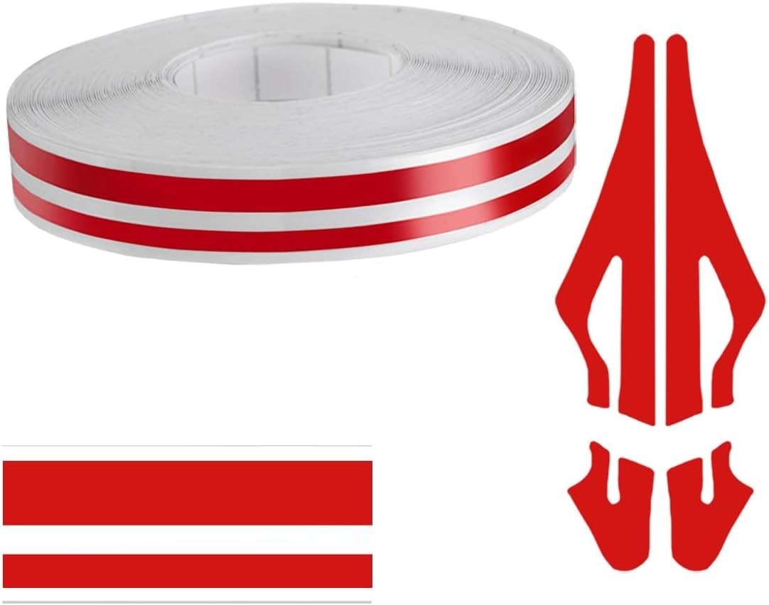 32Ft Car Pinstriping Tape, Vinyl Pin Striping Decals Car Trim Stripe Tape Red