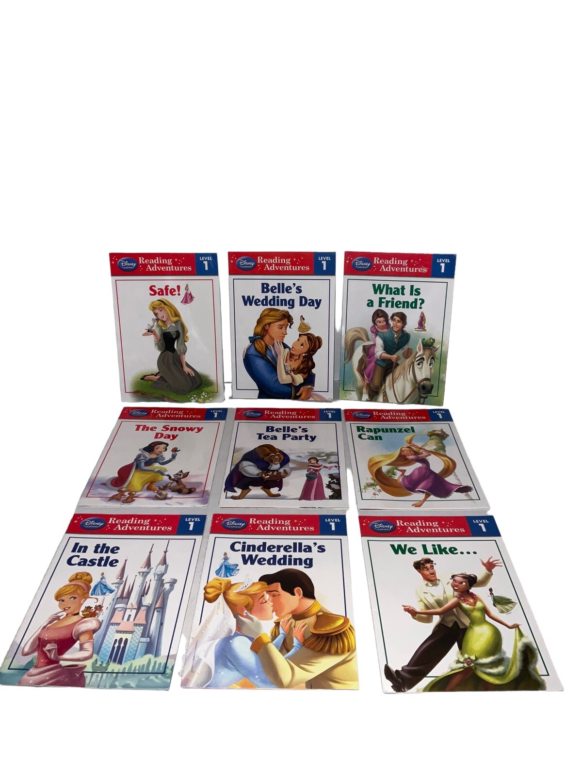 Disney Princess Reading Adventures Books Learning Level 1 – Lot of 9