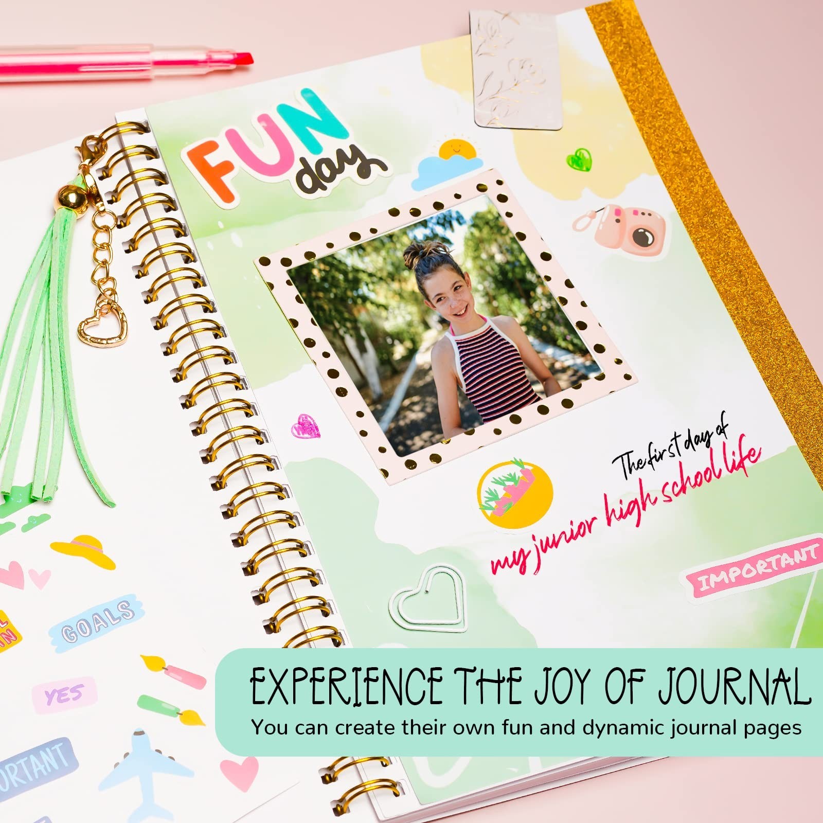Gifts for Girls Age of 8 9 10 11 12 13 Years Old and Up, DIY Journal Set, Per…