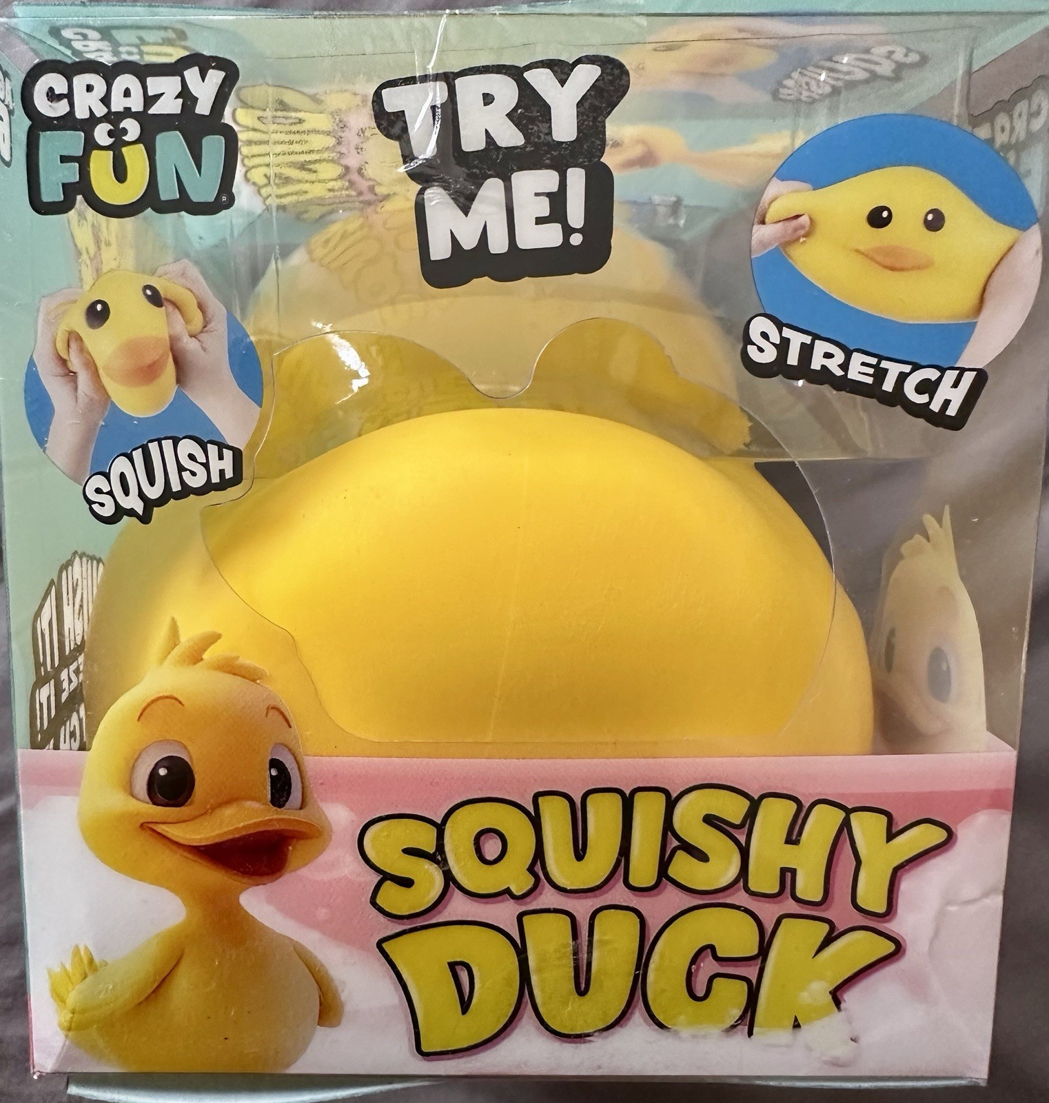RMS Crazy Fun Squishy Duck Yellow Stretchy Squishy Toy 🔥Like Needoh