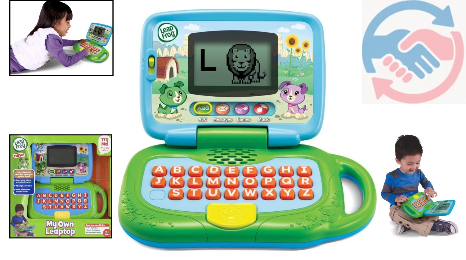 LeapFrog Green My Own Leaptop – 4 Learning Modes & Interactive Play Ages 2+