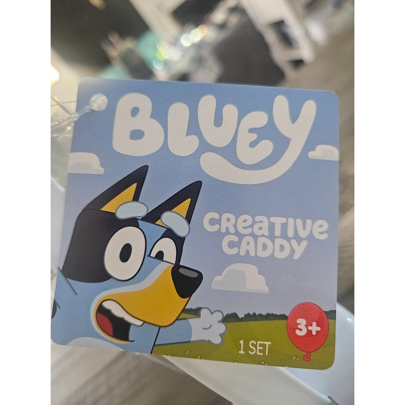 Bluey Creative Art Caddy Crayons Stickers Art Sheets NWT Bluey Cardstock Figures
