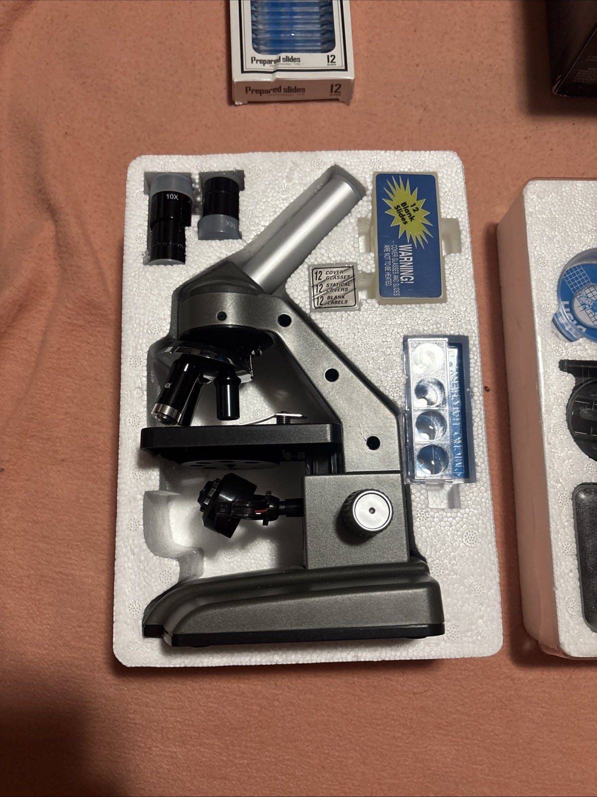 Lakeshore 450x University Microscope w/40+ Pieces IN FABULOUS CONDITION No Flaws