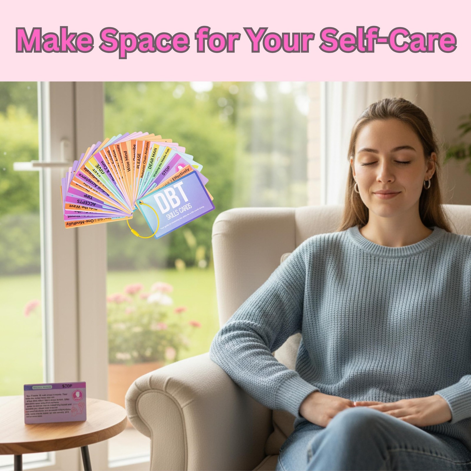 DBT Skills Coaching Cards with Guided Examples & Goals – 25 Flashcards for Em…