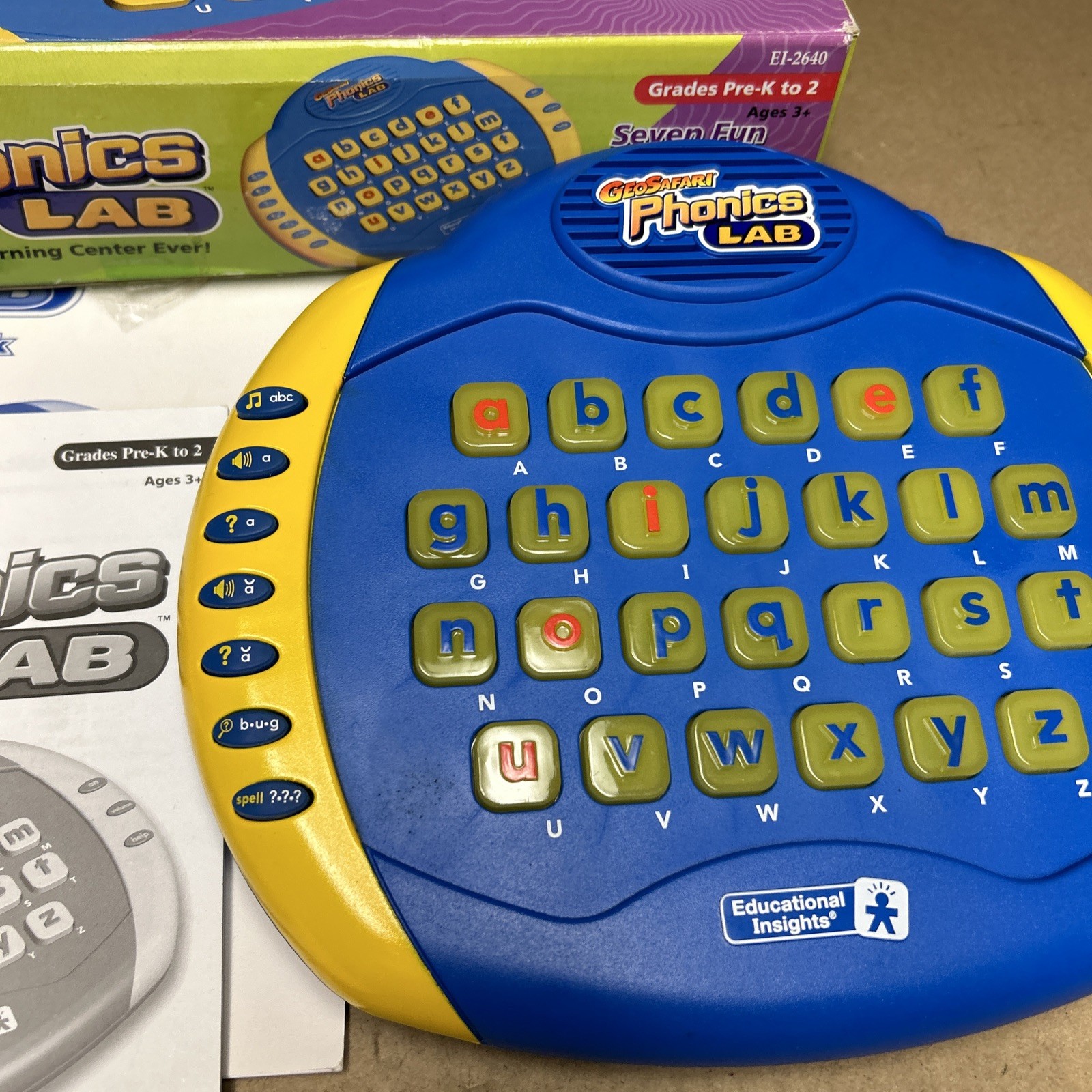 Vintage GeoSafari Phonics Lab Educational Insights Model EI-2640 Learning System