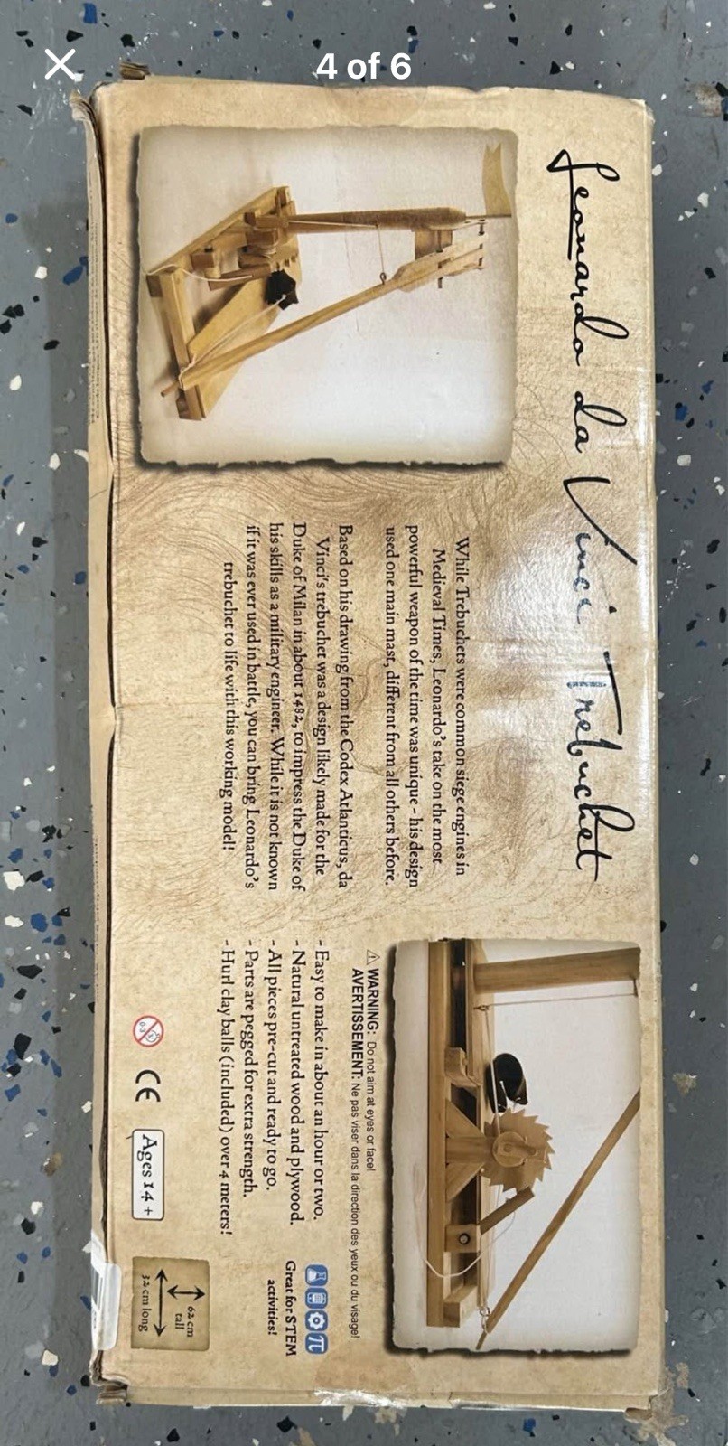 Leonardo da Vinci Catapult Toy Wooden Model Building Kit Age 14+ Pathfinders NEW