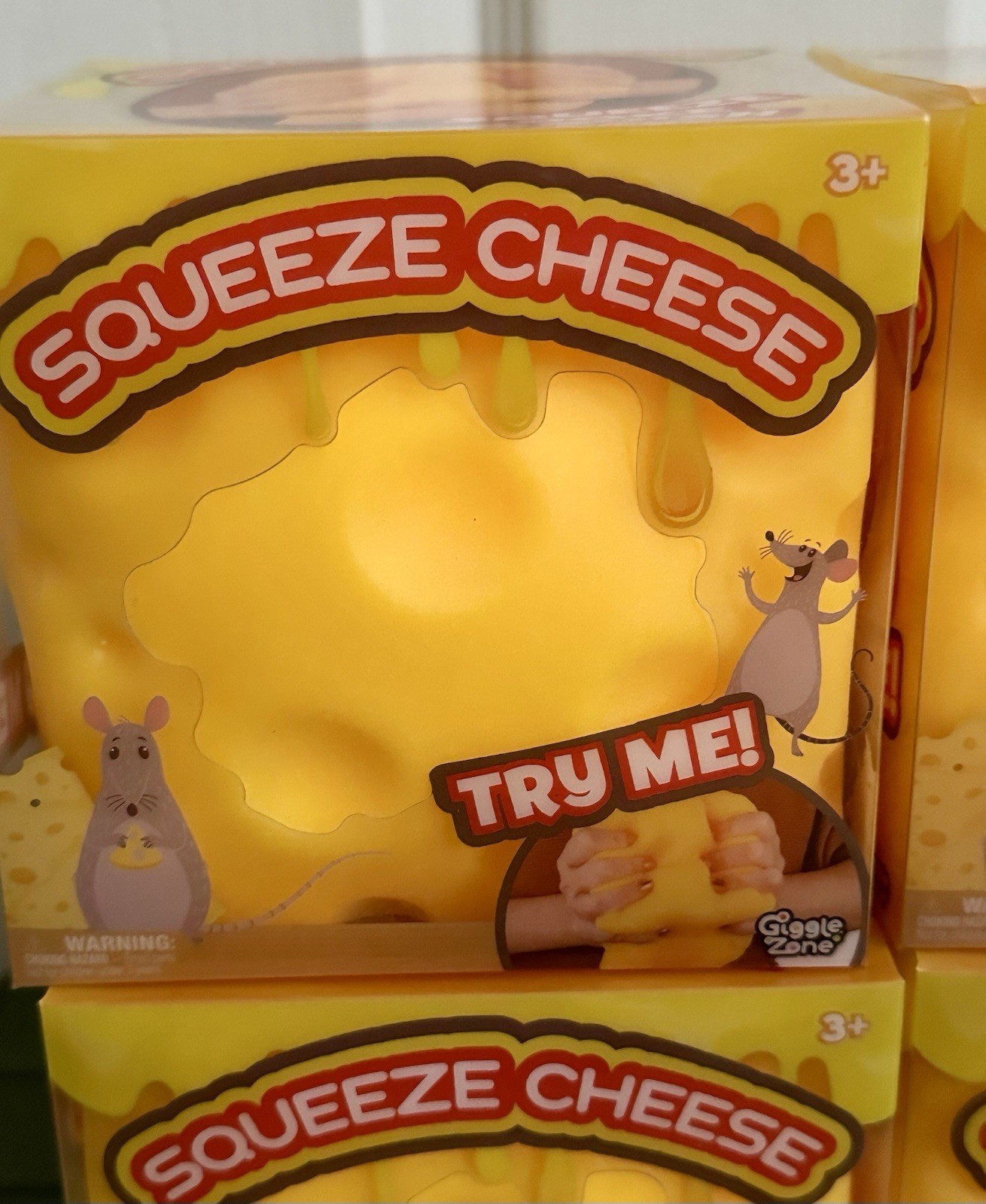 LOT OF 4 Giggle Zone Squeeze Cheese Extra Large Squishy Blocks Brand New In Box
