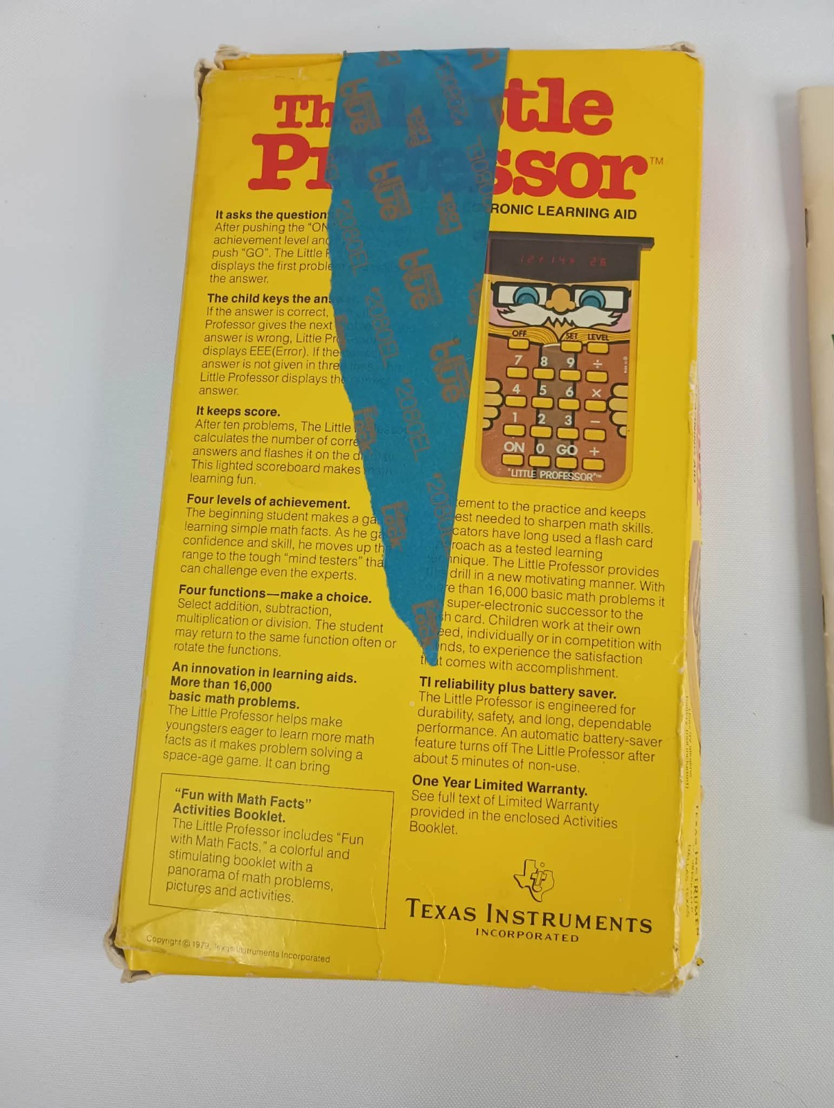 1979 Texas Instruments The Little Professor Electronic Learning Aid Calculator