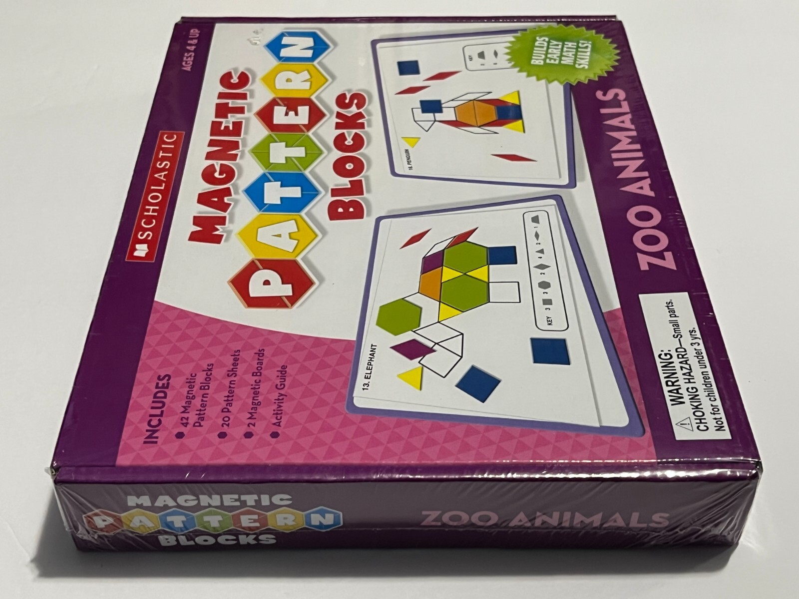 Scholastic Magnetic Pattern Blocks “Zoo Animals” TF7506 ages 4 and up