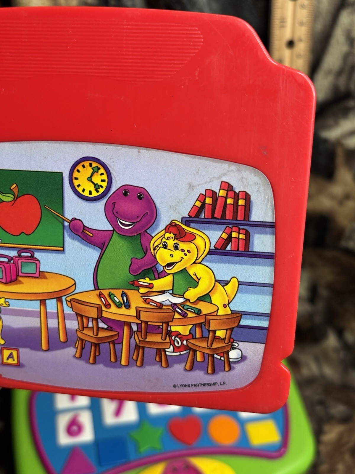 LOOK! BARNEY Laptop Interactive Learning (1) Cartridge 2002 Vintage Toy Portable