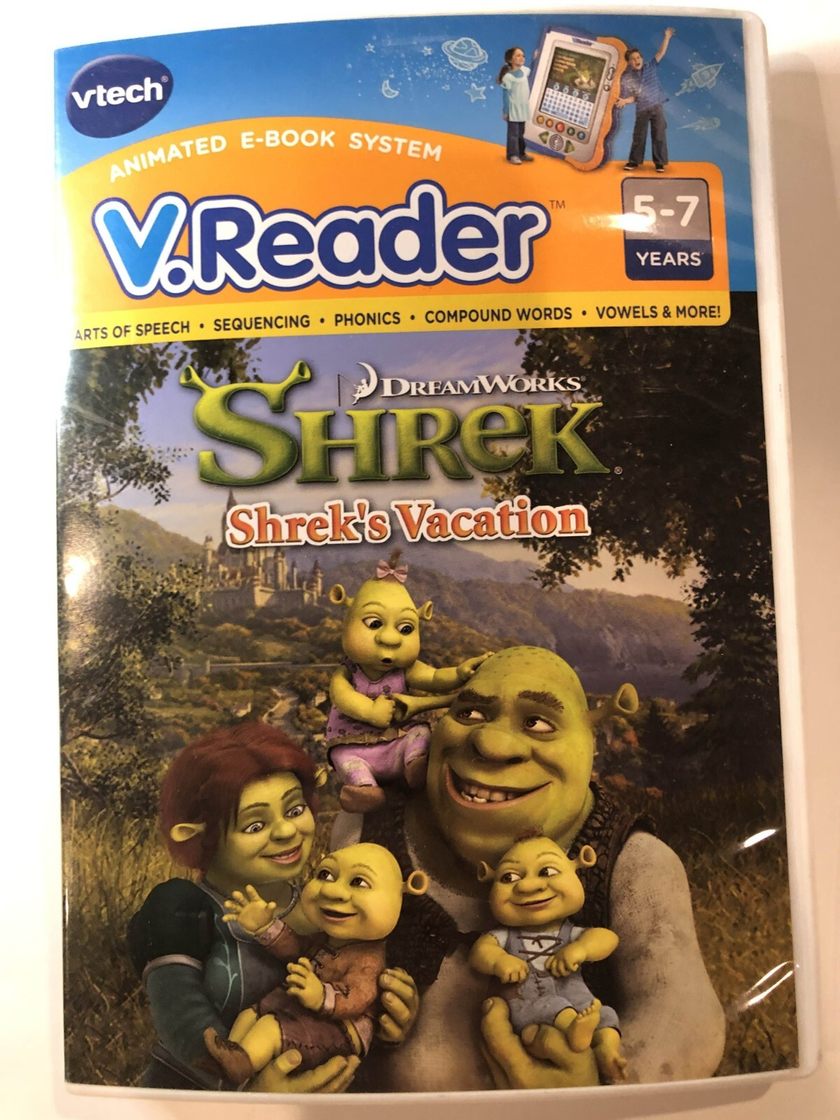 Vtech V.Reader Shrek’s Vacation Game Very Good BOX 15