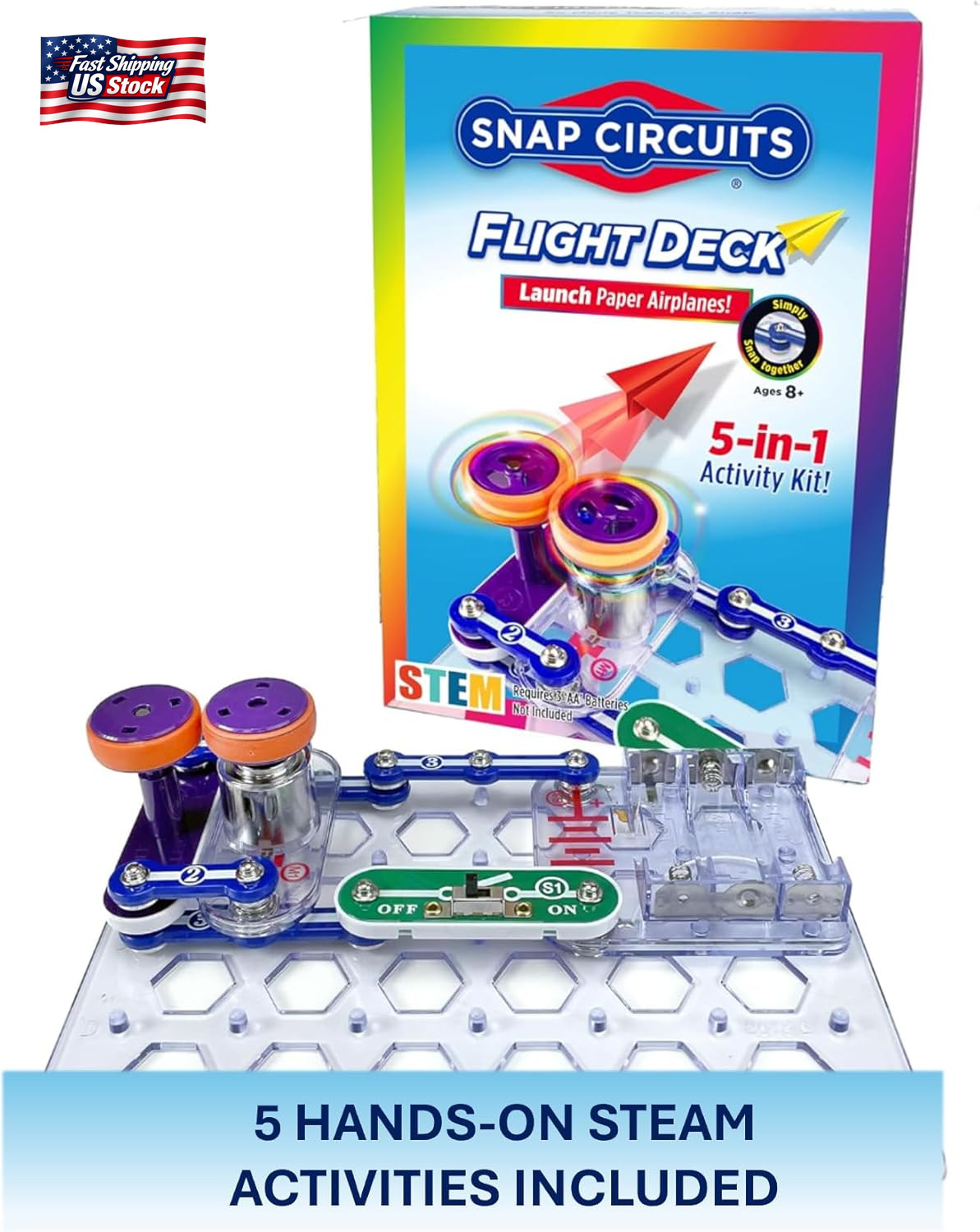 Snap Circuits Flight Deck Science/Stem Toy Kit | Ages 8+ | Construction Gift for