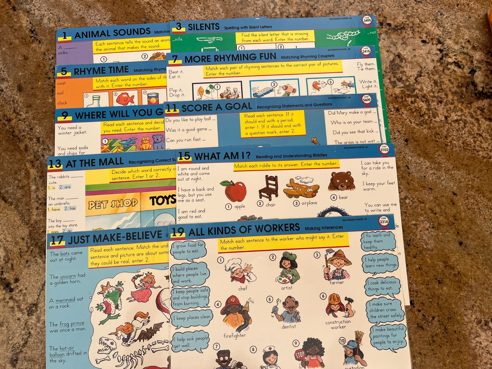 GeoSafari Electronic Learning Game Cards Lot of 4 Phonics Reading Eye Clue More