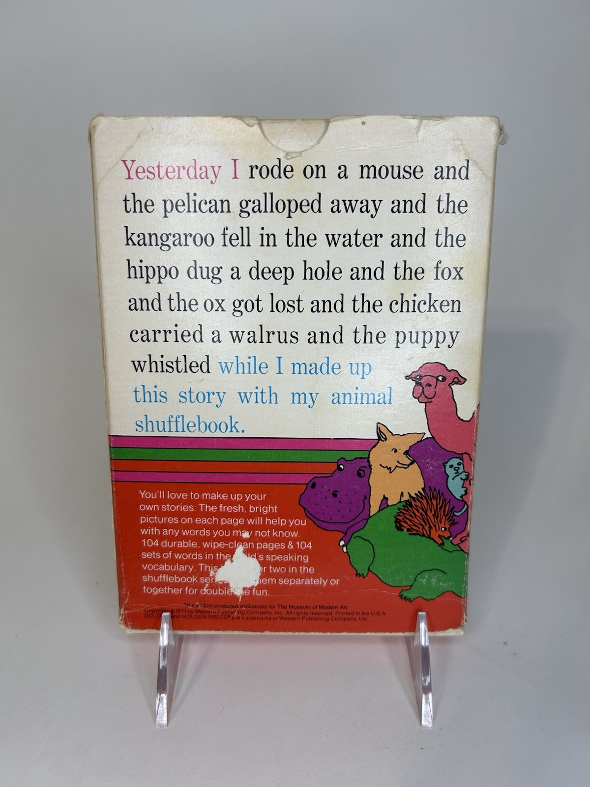 An Animal Shufflebook Cards By Richard Hefter Martin Stephen RARE Vintage 1971