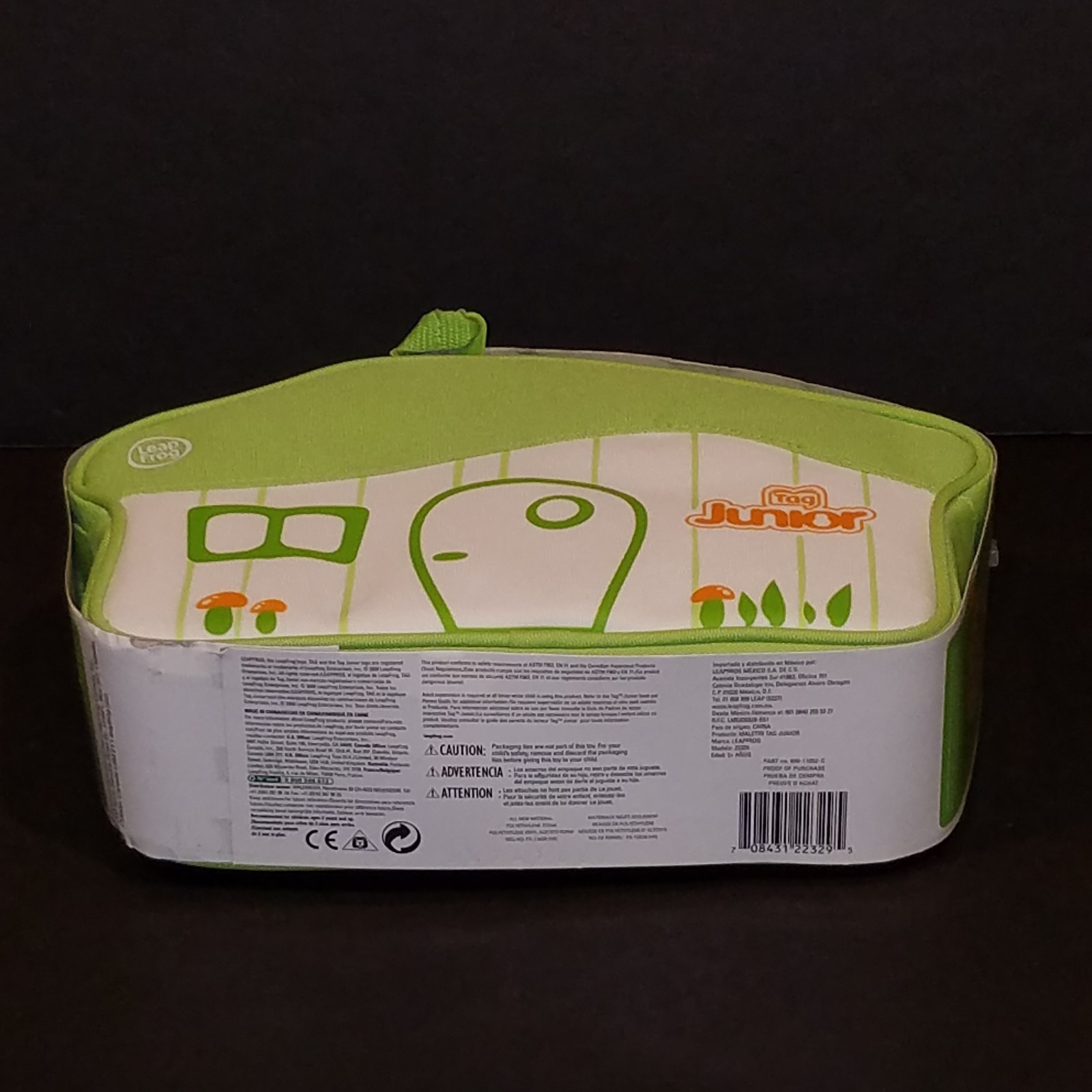 NEW LeapFrog Tag Junior Storage Case Carry Carrying Green Zip Bag Leap Frog Jr