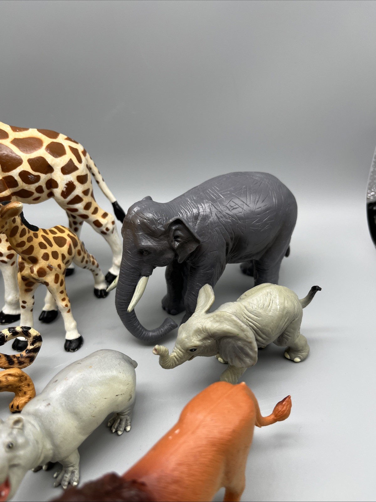 Lot of 10 Safari LTD, 1990s African Animals Plastic Lg Elephant by Terra-Babbet