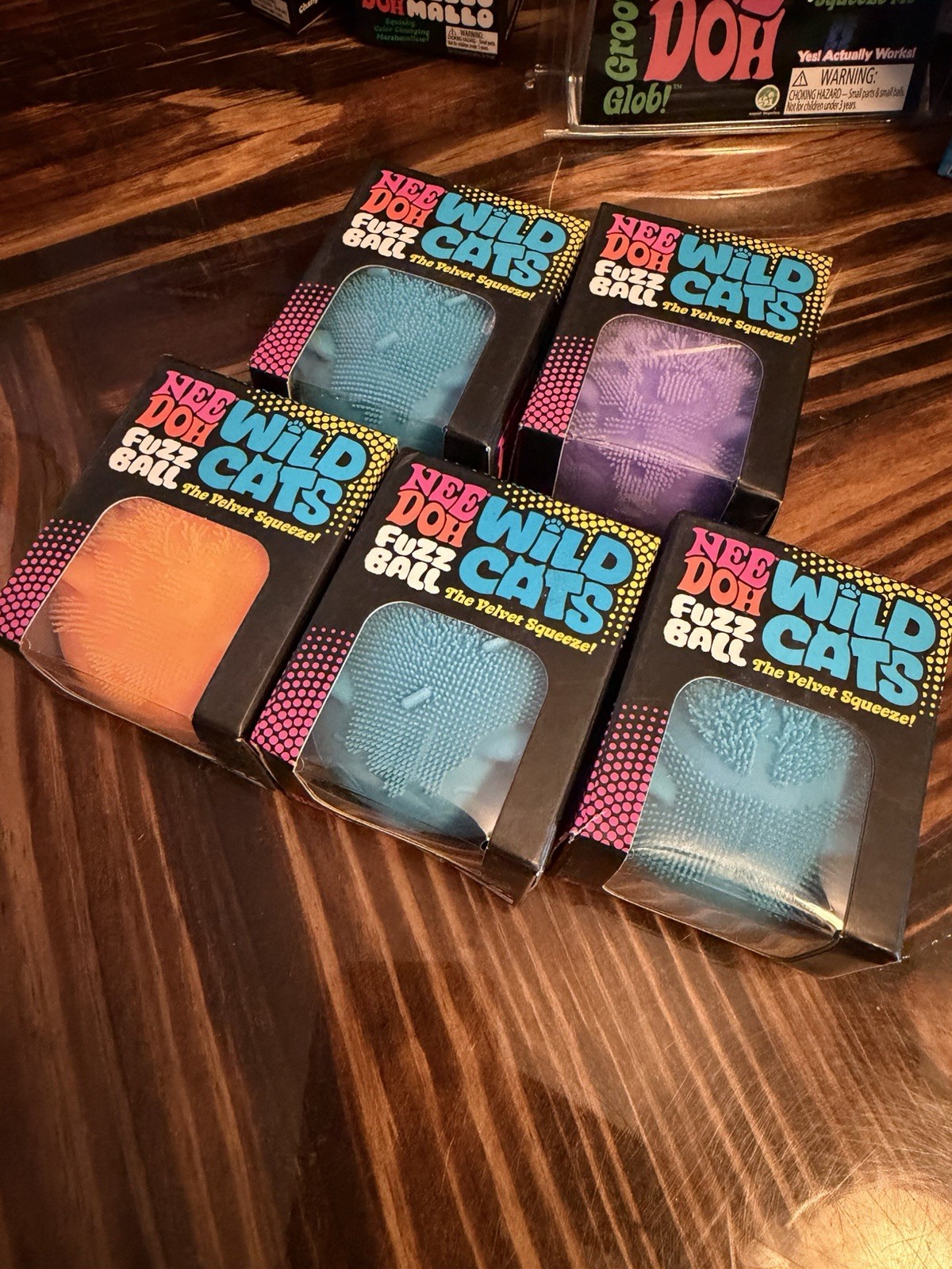 Needoh Fuzz Ball Wild Cat Random color (1) – The Velvet Squeeze!