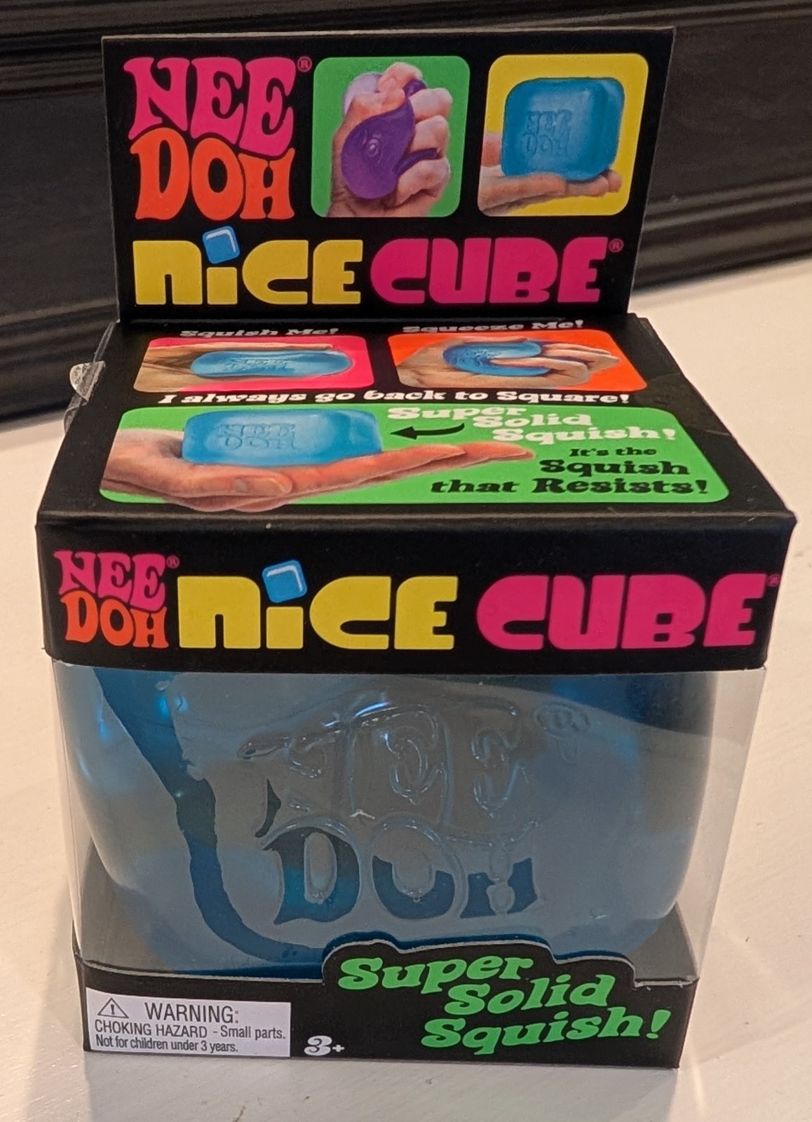 Nee Doh NiceCube BLUE Super Solid Squish Fidget Toy Brand New NeeDoh nice cube