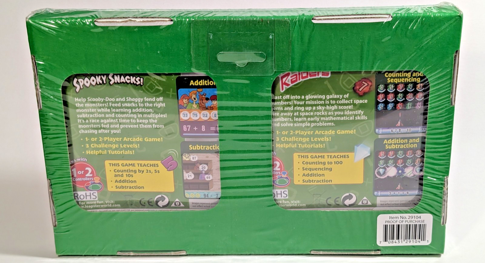 Leap Frog Leapster Learning Game System Number Raiders Scooby Doo Spooky Snacks!