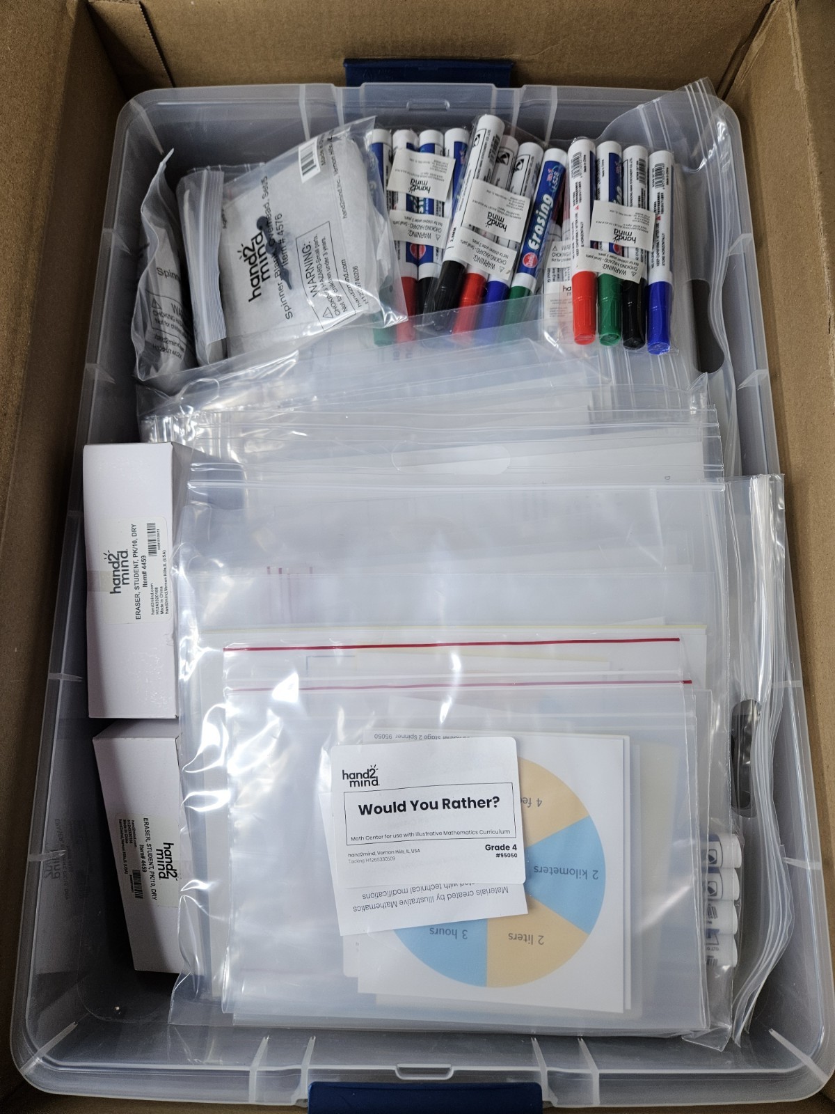 ETA hand2mind Math Centers Kit – Grade 4. Kit #95184 Large Lot
