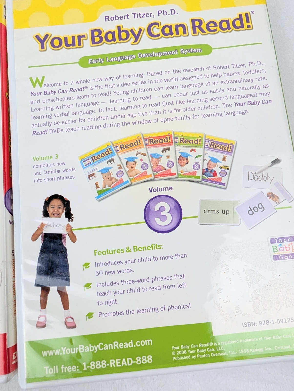 Your Baby Can Read Early Language Development System 1-3 DVD Set Learning Movie