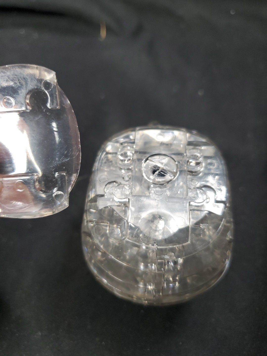 3D Crystal Blocks Human Skull Halloween Puzzle Plastic Model Toy Gift