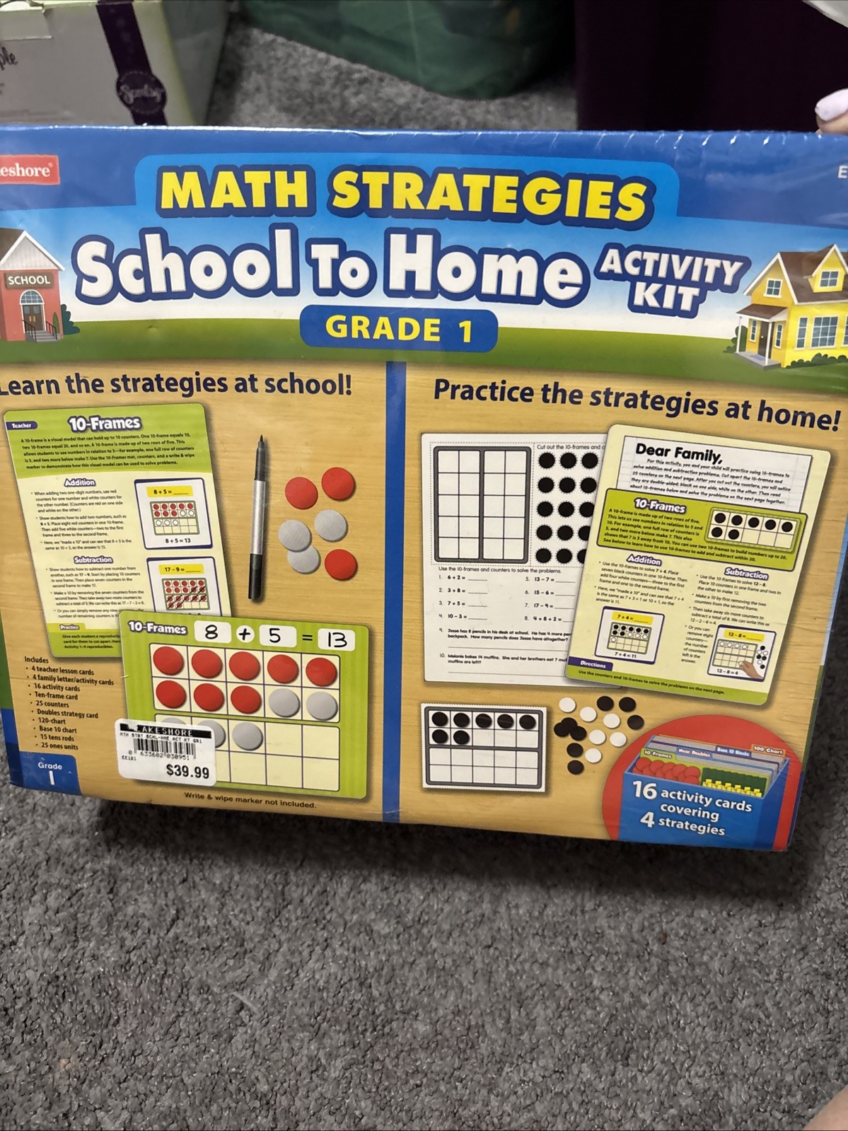 NEW Lakeshore Grade 1 School To Home Math Strategies Activity Kit