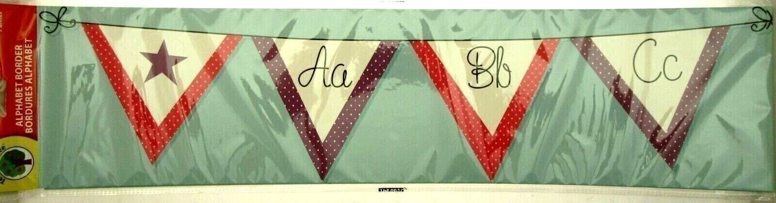 Teaching Tree Alphabet Border 7 pack Educational Poster – Blue
