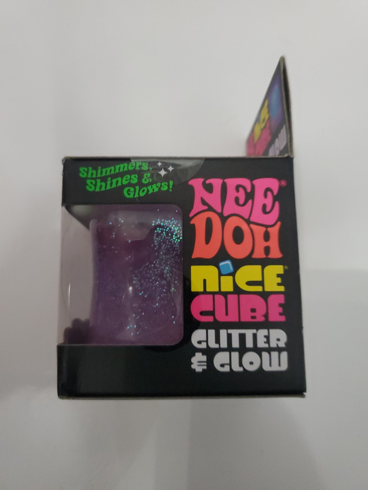 NeeDoh Nice Cube Purple Purple Glitter and Glow New In Box Great Gift