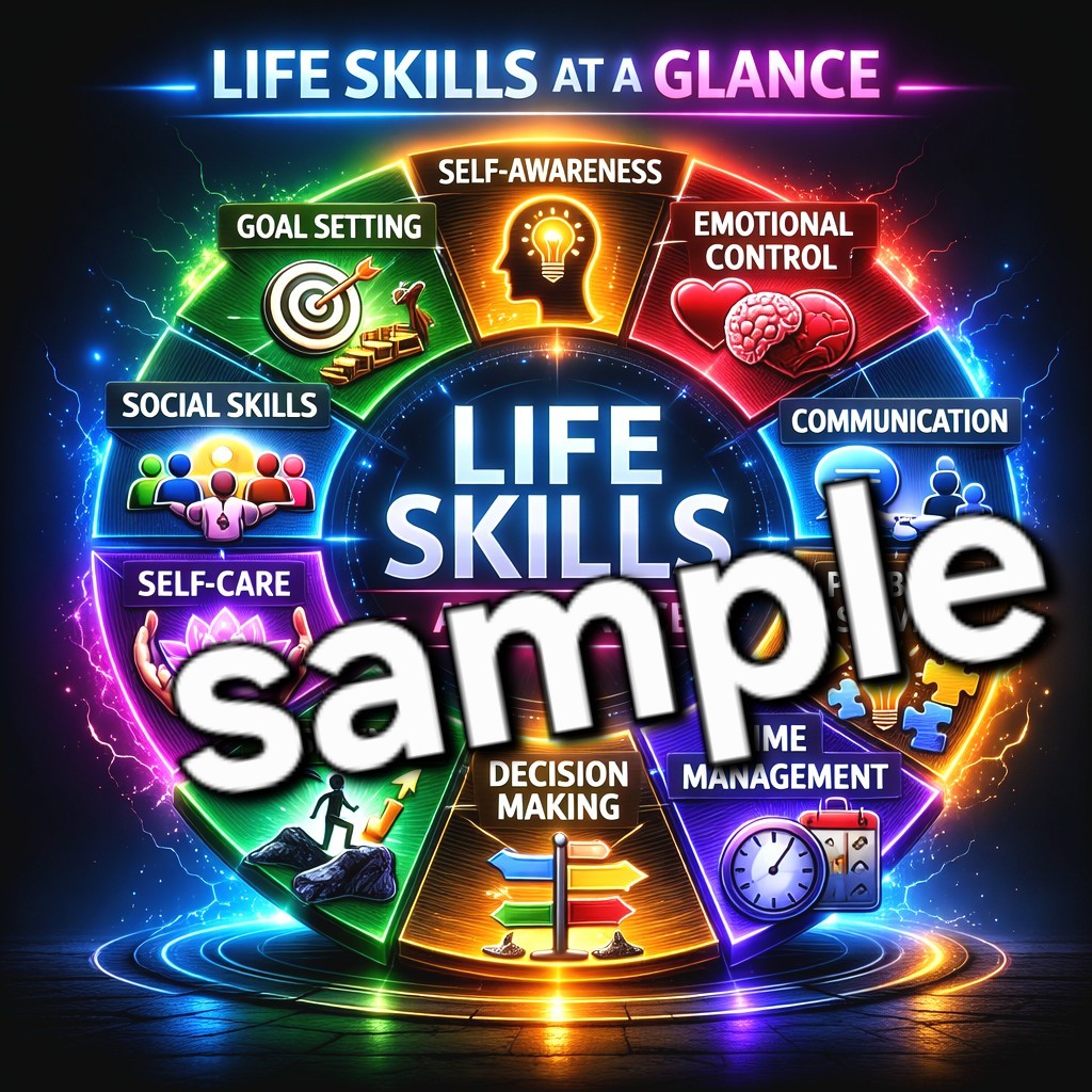 Life Skills Educational Multicolor Teaching Poster Learning Classroom/home Aid