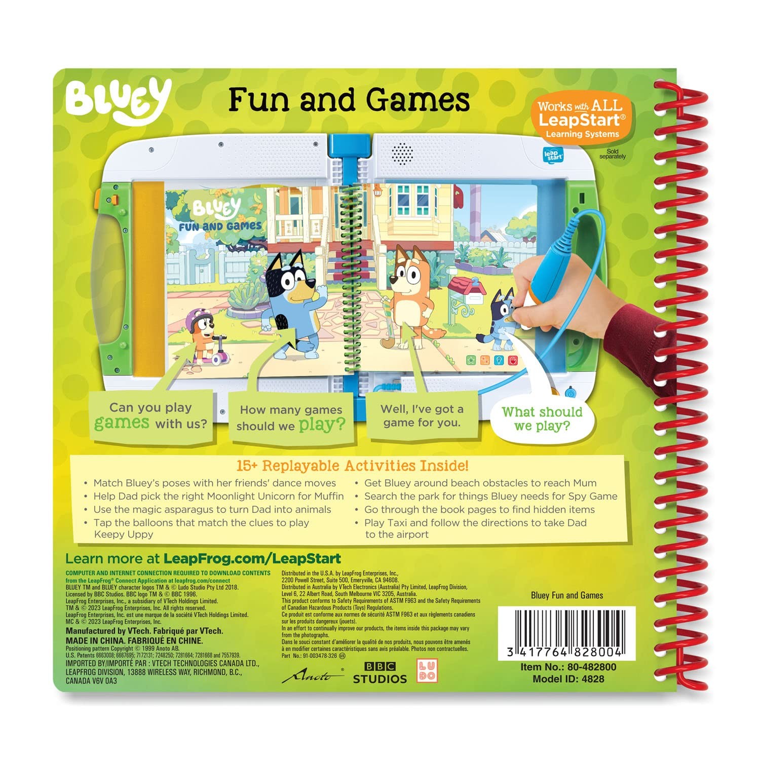 LeapFrog LeapStart Bluey Fun and Games Level 1,