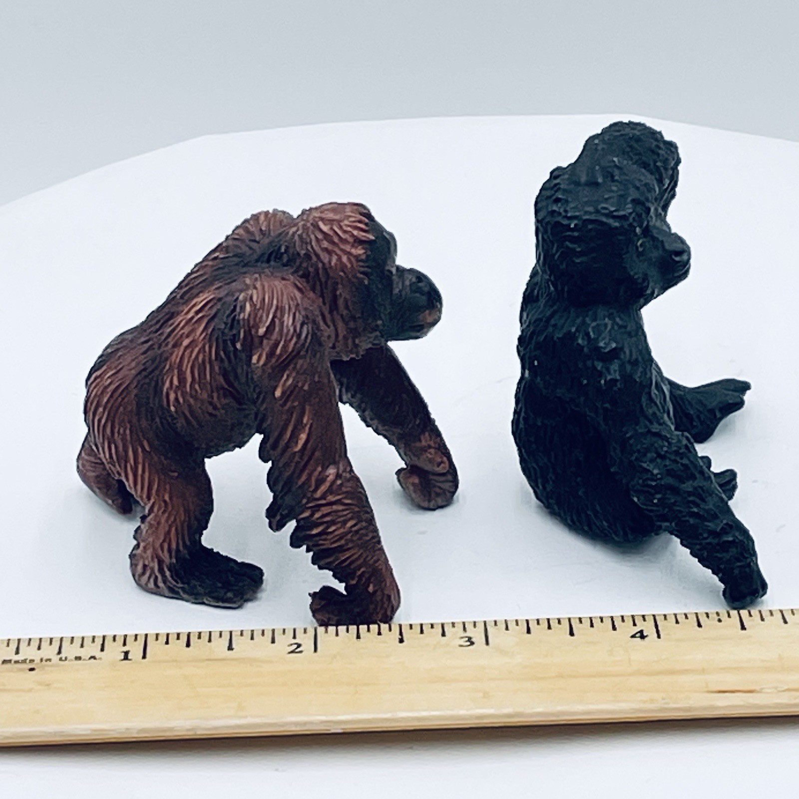 VTG Rubber Hard Plastic GORILLA ORANGUTAN Toy Figure Zoo Wild Animal Safari LOT