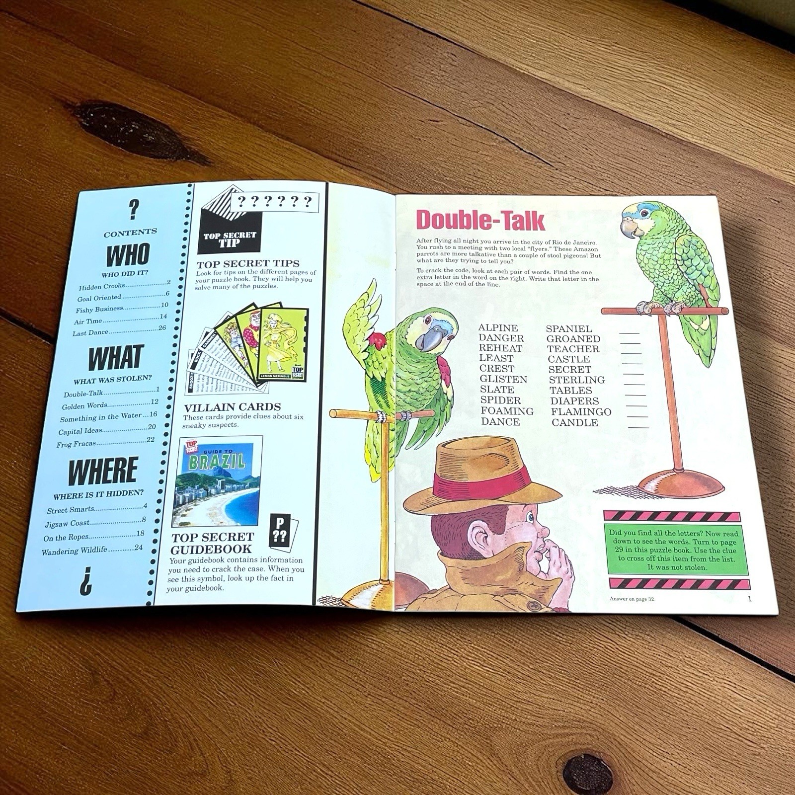 Highlights Top Secret Adventures Educational Activities Set 1990s Brazil Book
