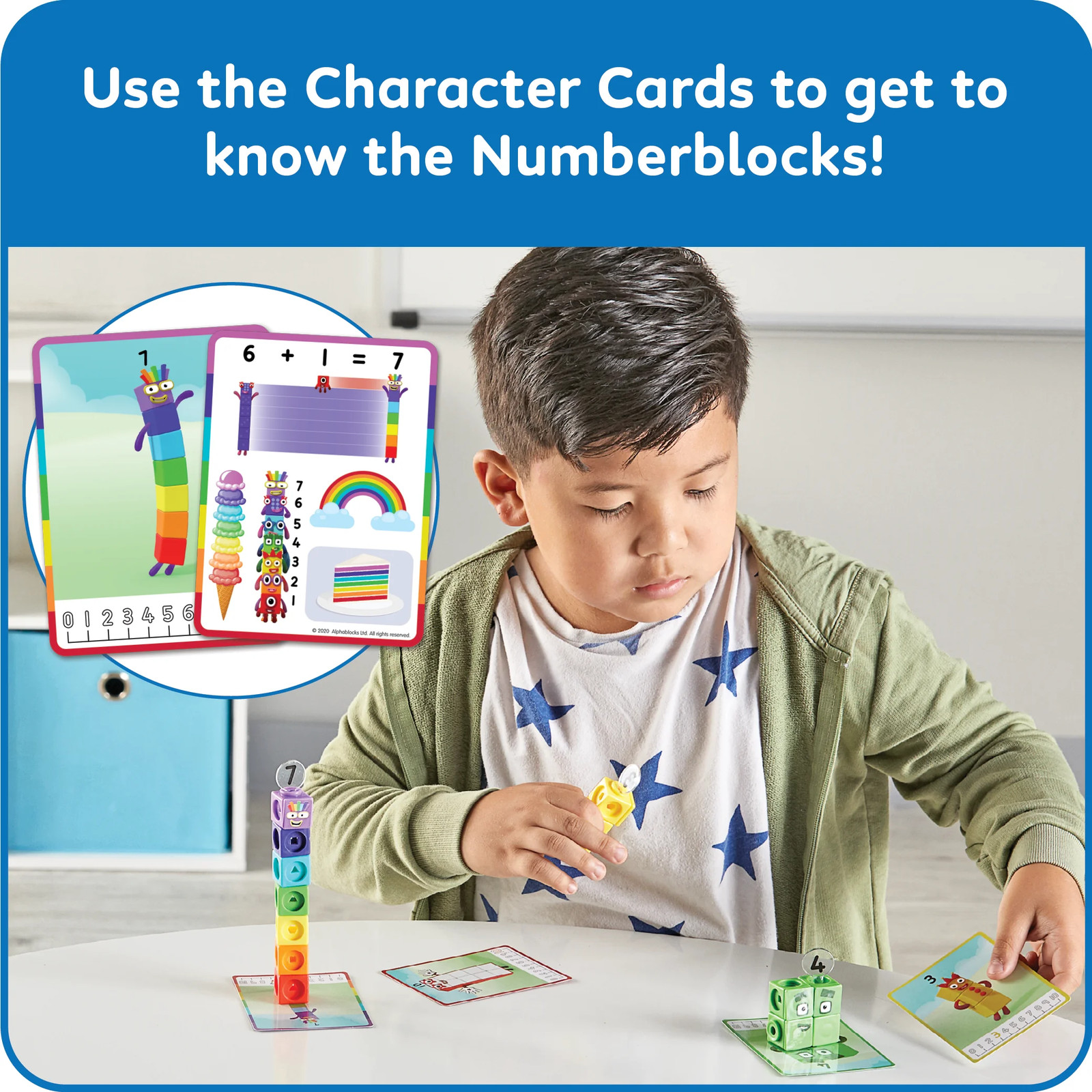 Mathlink Cubes Numberblocks 1-10 Activity Set, Math Games for Kids, A