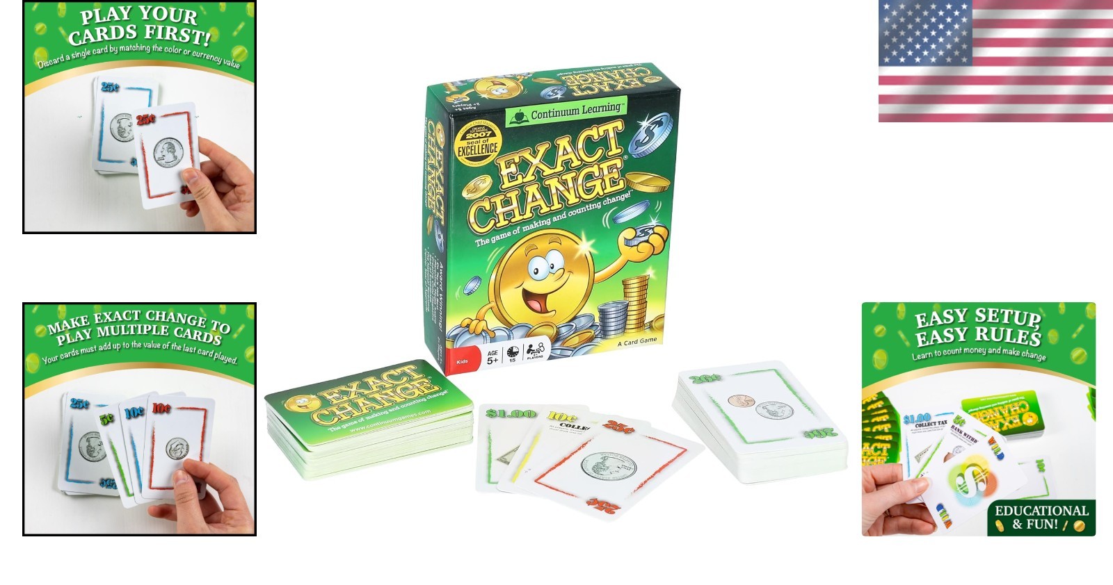Exact Change Card Game – Fun Learning for Families 2-6 Players