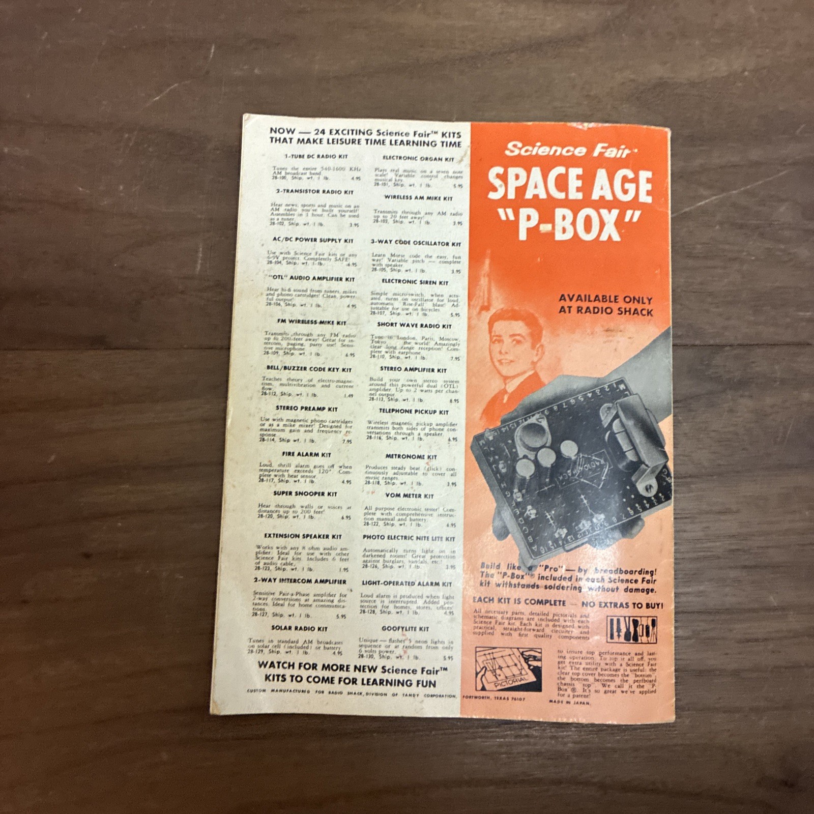 Vintage Radio Shack Science Fair Electronic Project Kit #201 1967 UNTESTED