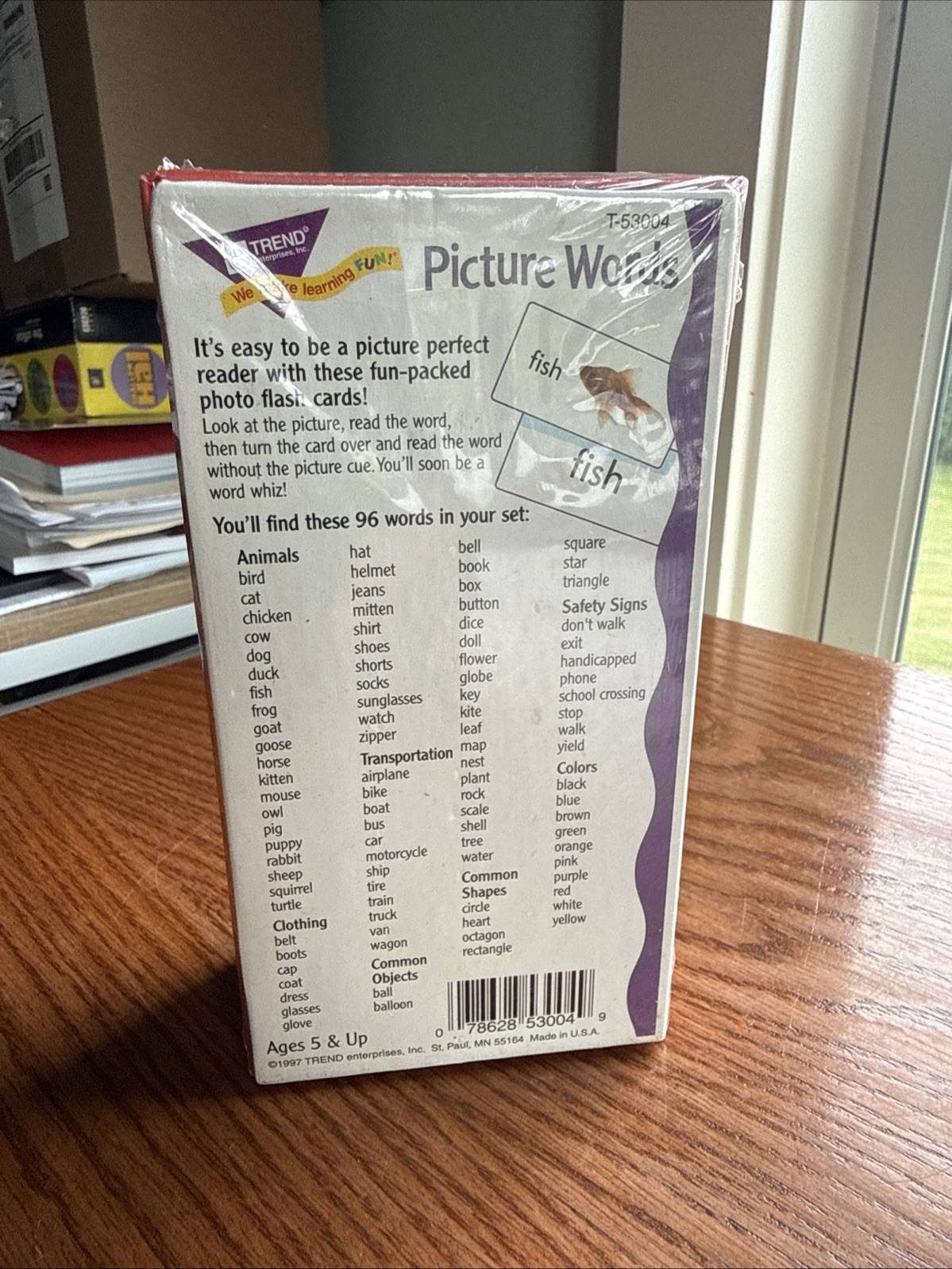 Children’s Learn to Read Words with Pictures Practice Flash Cards NEW Sealed