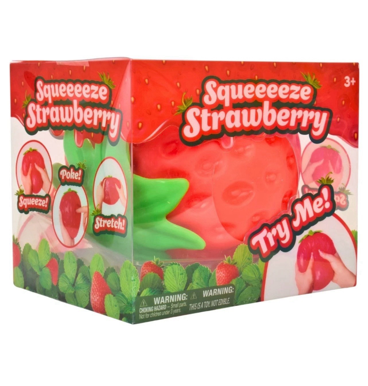 Sunny Days Jumbo Squeezy Strawberry Squishy Toy Stress Relief Sensory Fun