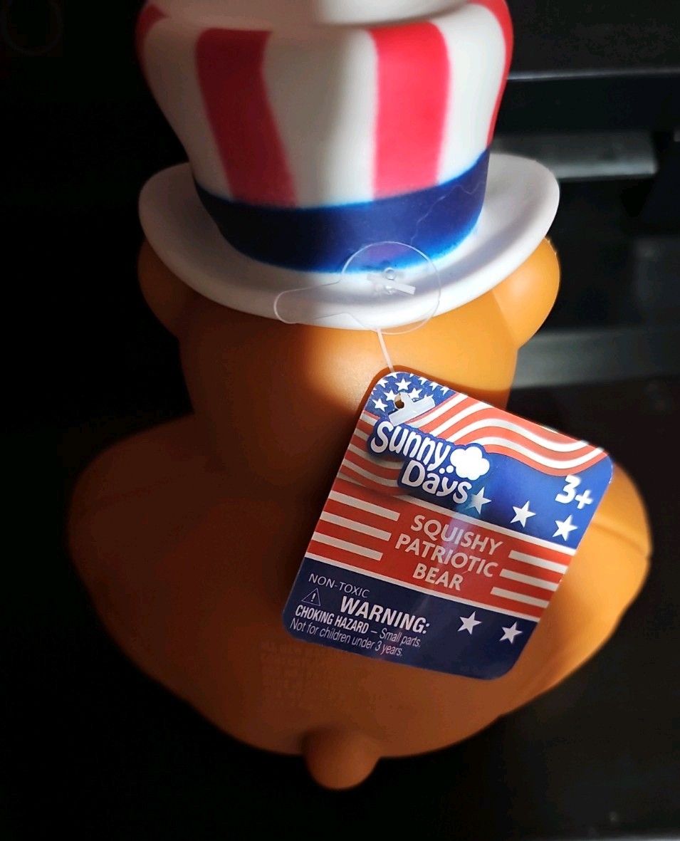 New Sunny Days Patriotic Red White And Blue Squeezy Bear