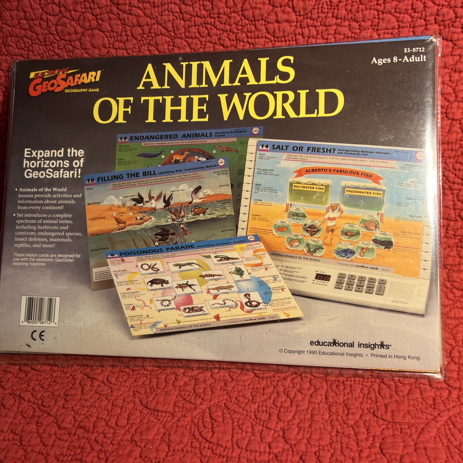 Vtg GeoSafari Animals of World Cards EI-8712 20 Lessons 10 Card Complete Age 8+