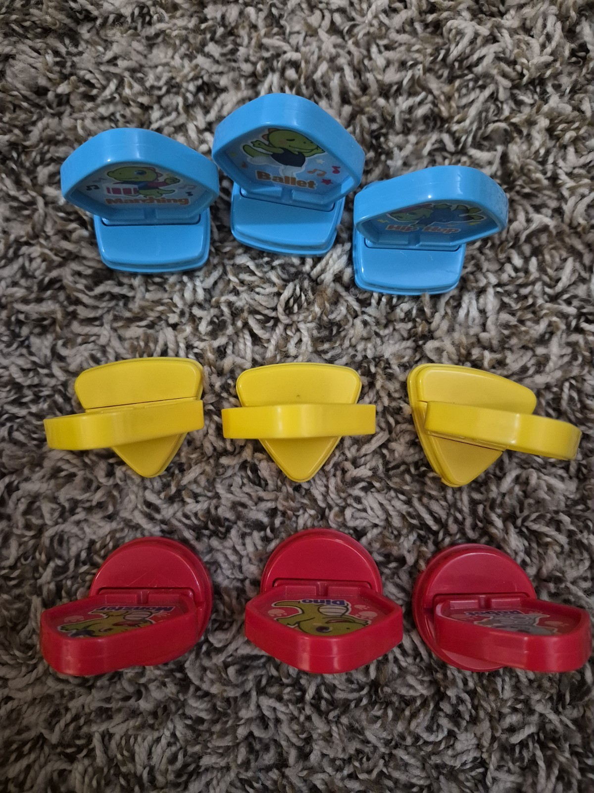 VTech Mix and Match-a-Saurus Replacement Pieces Parts Yellow Red Blue 9pc