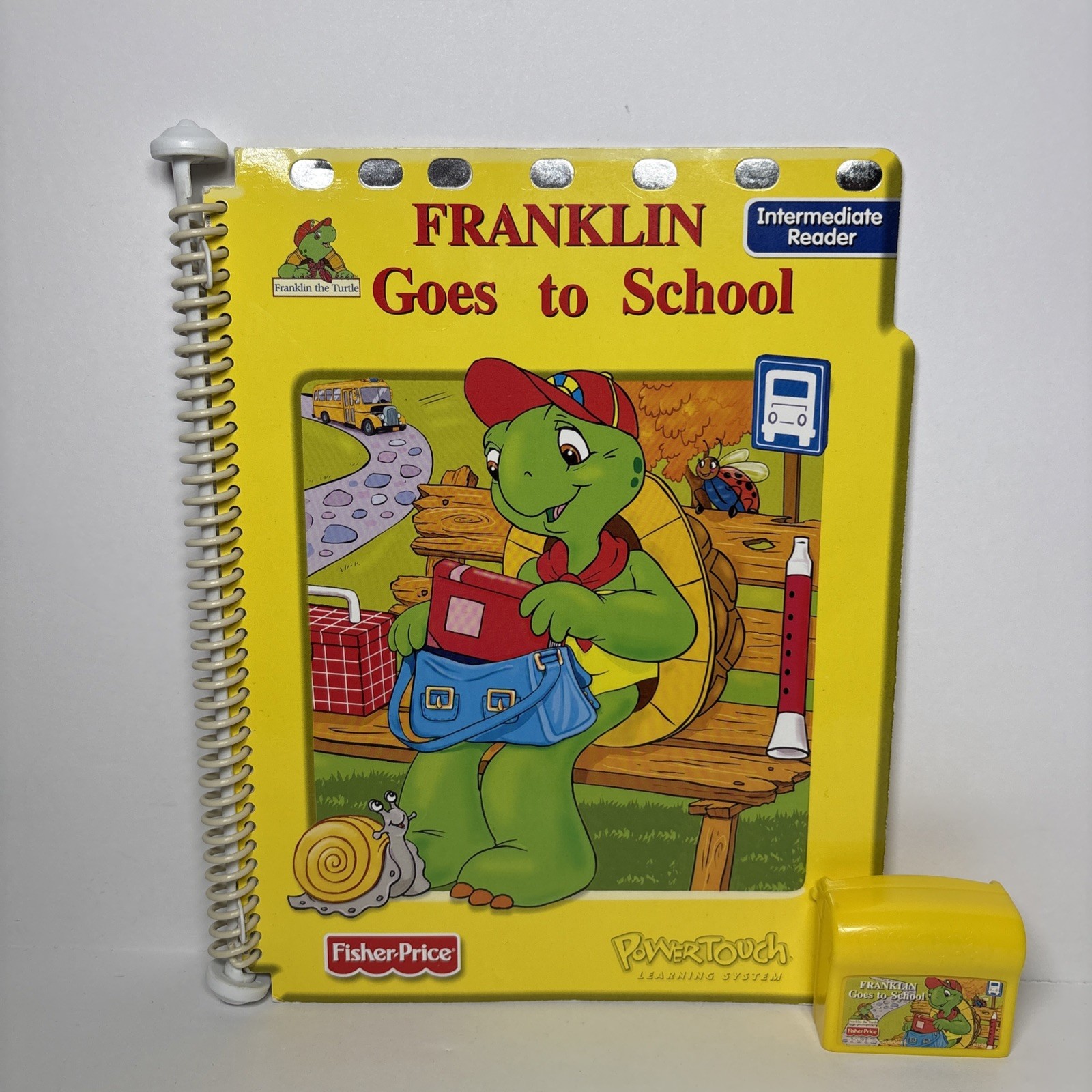 Fisher Price Franklin Goes to School Power Touch Book & Cartridge TESTED & WORKS