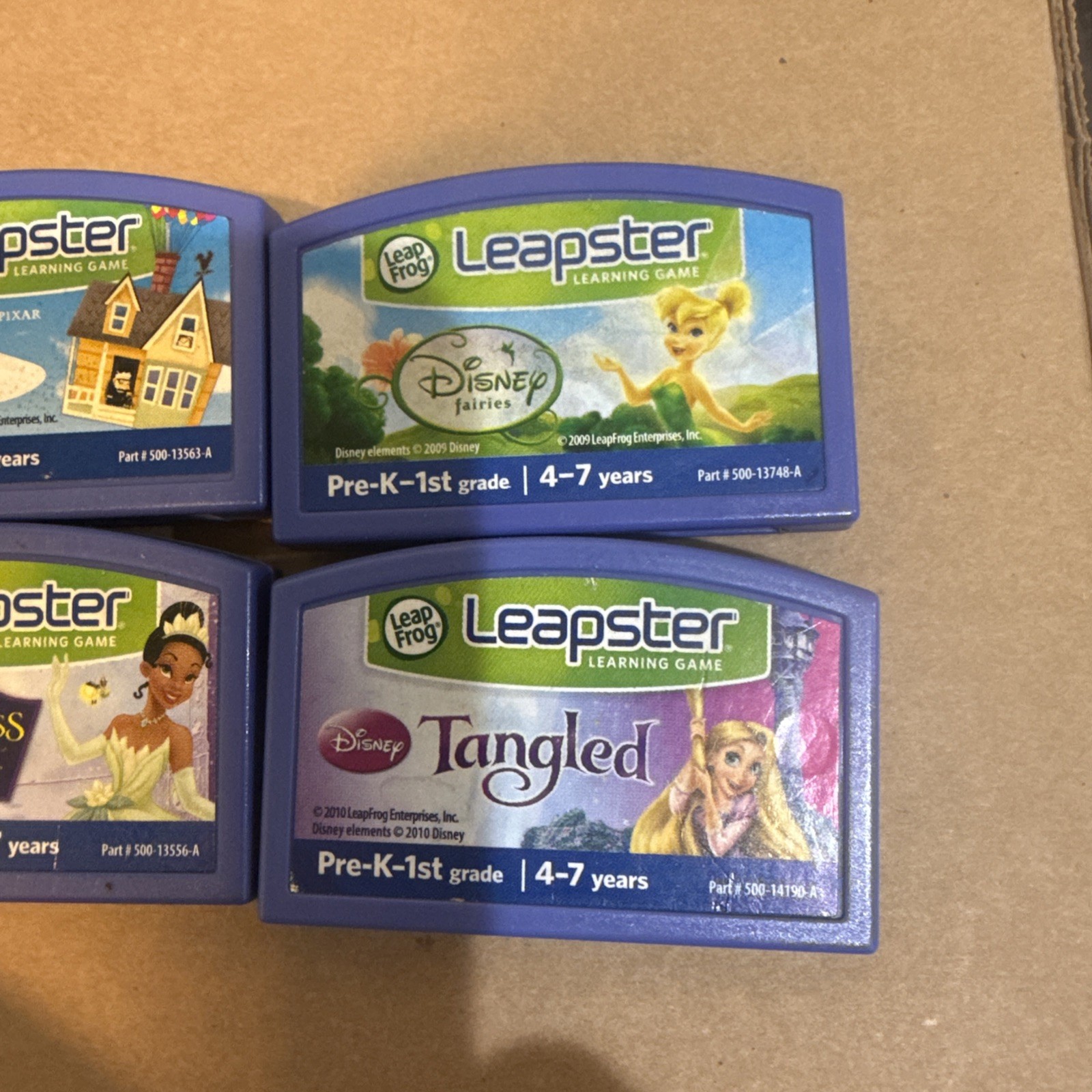 LeapFrog Leapster LeapPad Learning Game Cartridge Lot Of Princess And UP