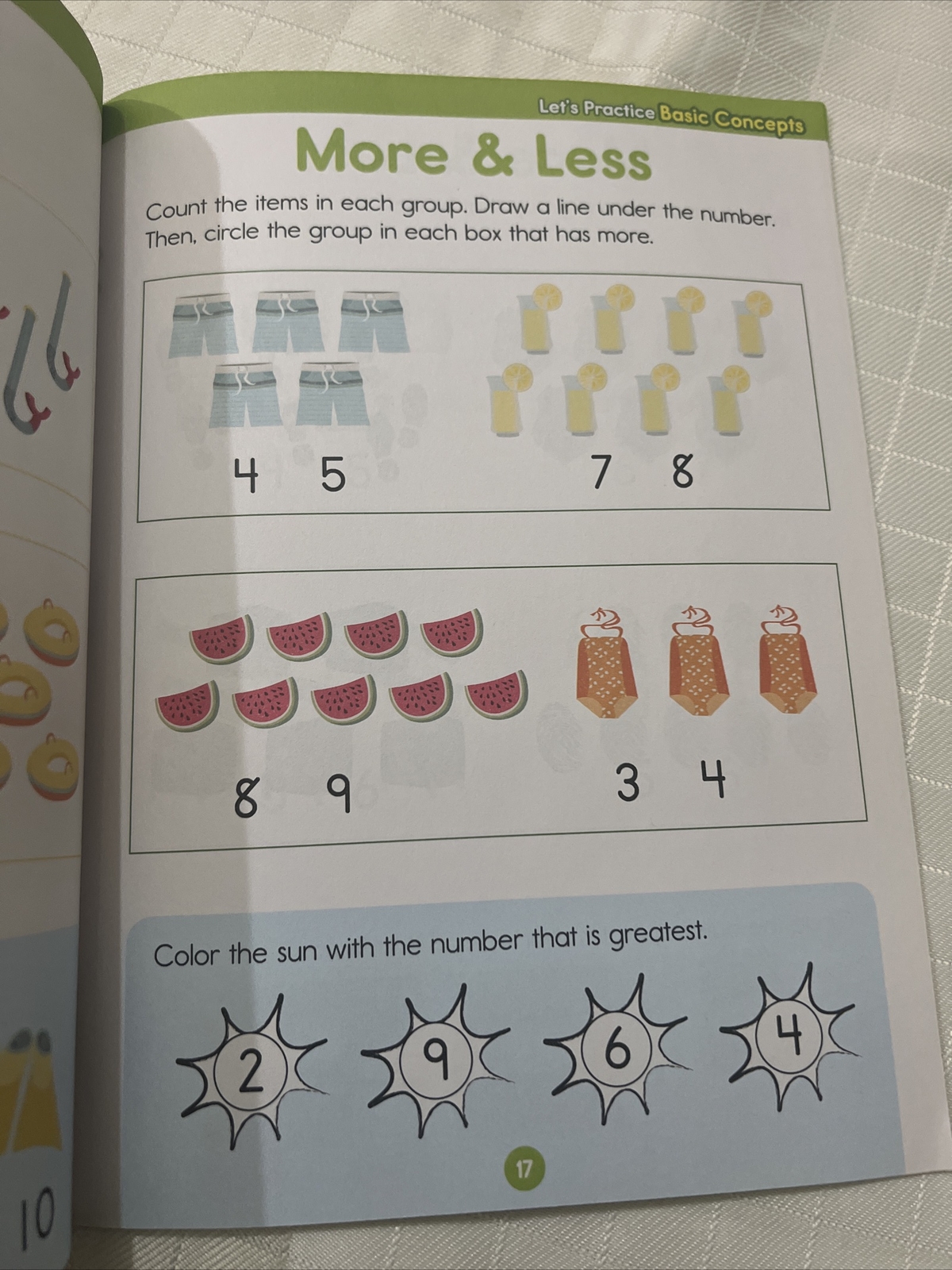 LET’S PRACTICE BASIC CONCEPTS Workbook AGES 3+ COLORS SHAPES OPPOSITES NUMBERS