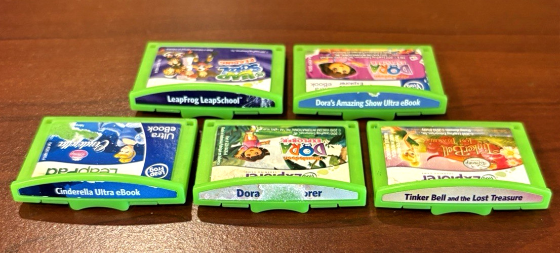 5 Leap Frog LeapPad Explorer Learning Game lot LeapPad 1 2 3 XDI Ultra Platinum