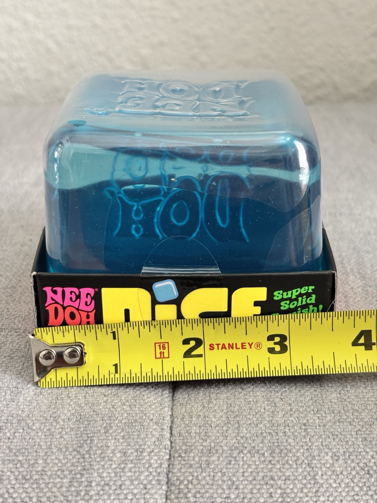 Nee Doh Nice Berg Blue XL Giant Niceberg Super Solid Squish Cube Schylling