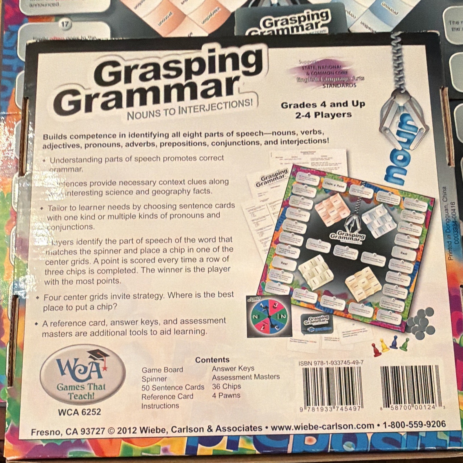 WCA Games That Teach! Grasping Grammar Parts of Speech Game WCA 6252