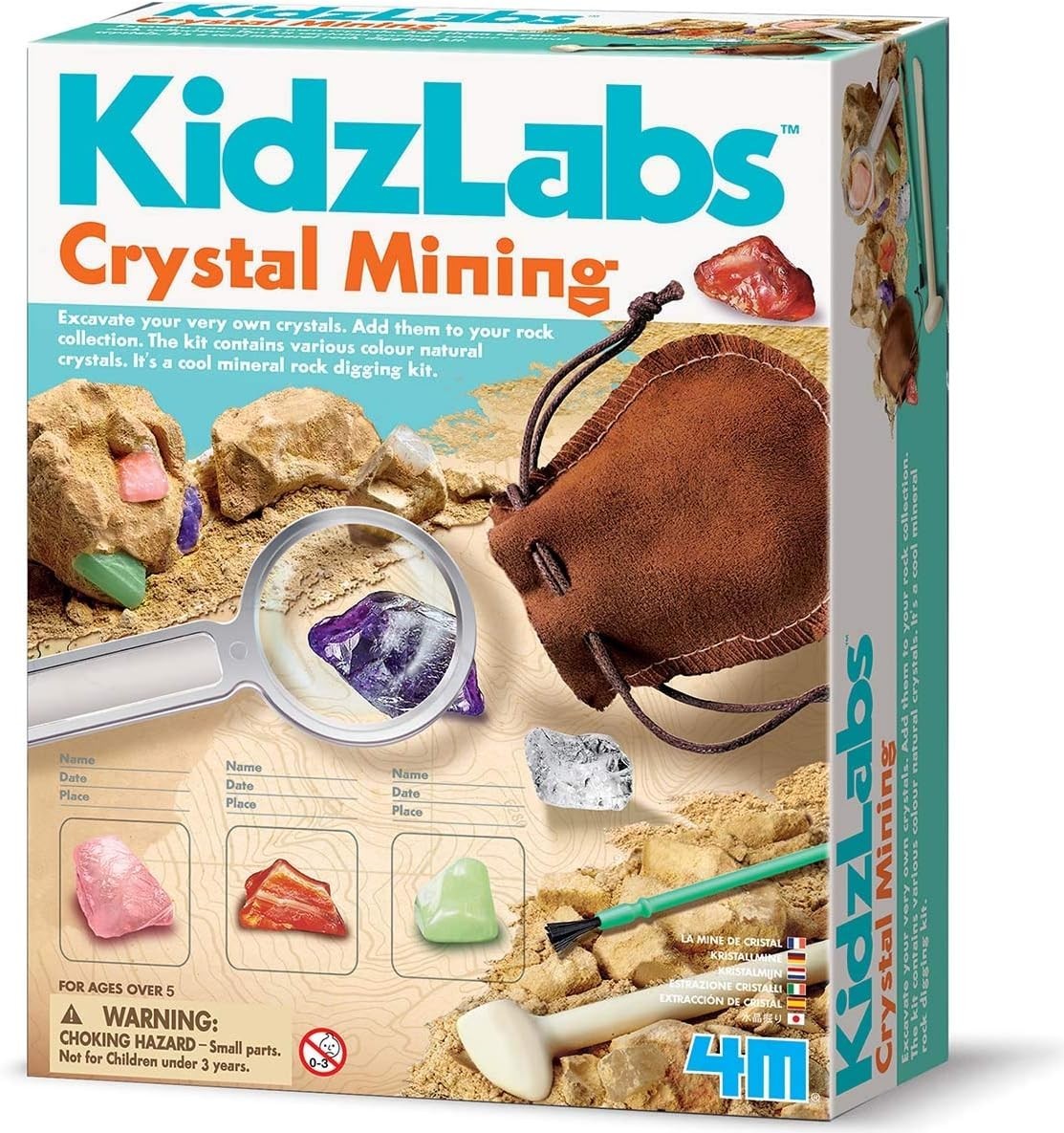 Kidzlabs Crystal Mining Kit, DIY Science Kit – Dig for gem Stones, For Boys &…